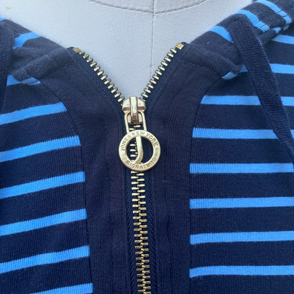 Navy and light blue hoodie